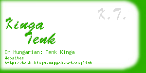 kinga tenk business card